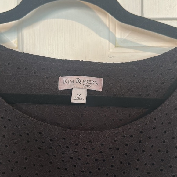 Kim Rogers Curvy Black top size 1x - Picture 3 of 4